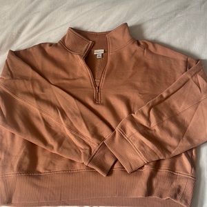 Cropped Half Zip Sweater